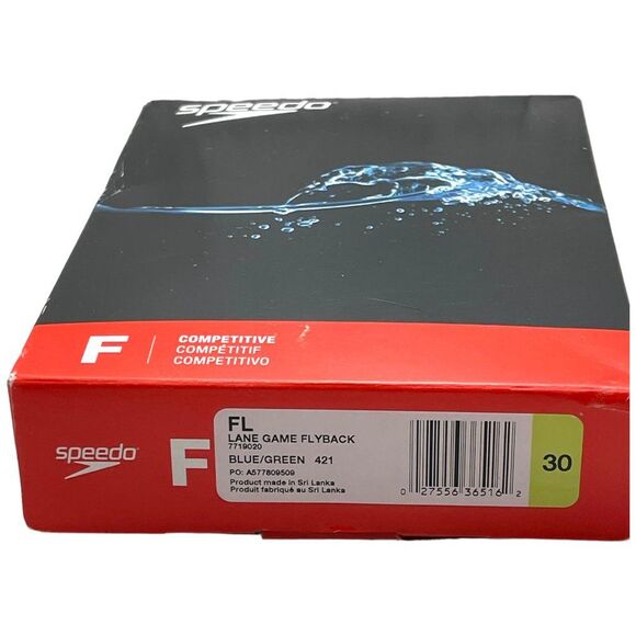 Speedo FL Lane Game Flyback Blue Green 421 Competitive XS 30 NWT Pro LT - Picture 13 of 16